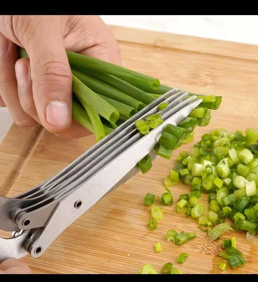 5-Layer Stainless Steel Scallion Scissors