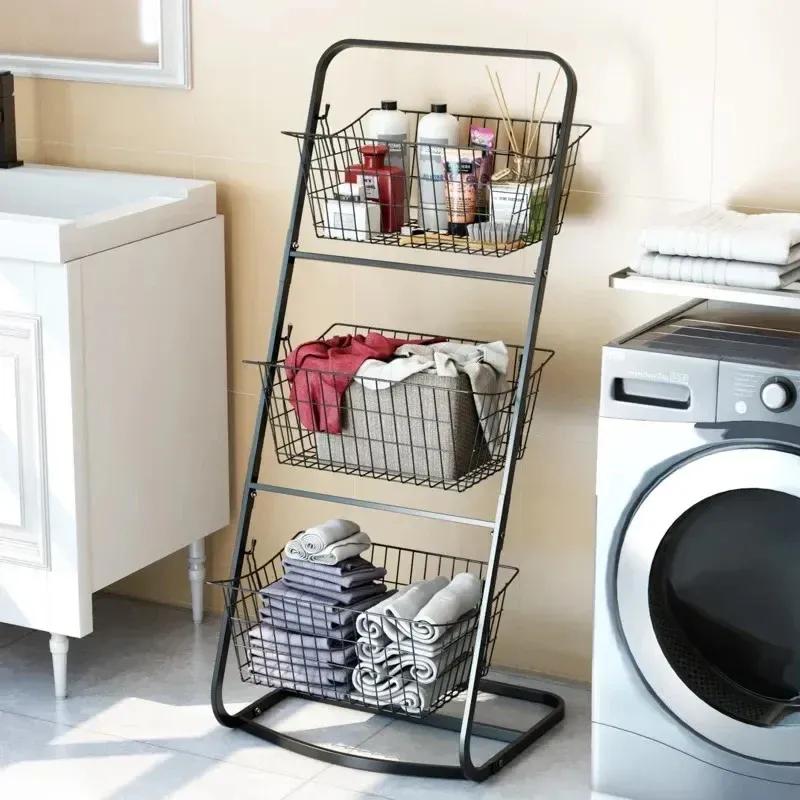 Black 3-Tier Fruits & Vegetable Storage Basket Stand
