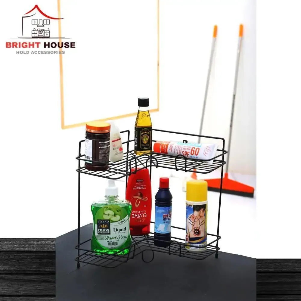 Black Stainless Steel Spice Rack Organizer