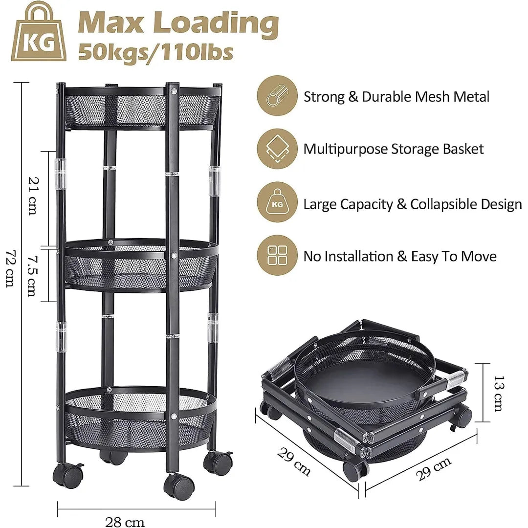 Premium Iron Rod Storage Basket – Sleek & Durable