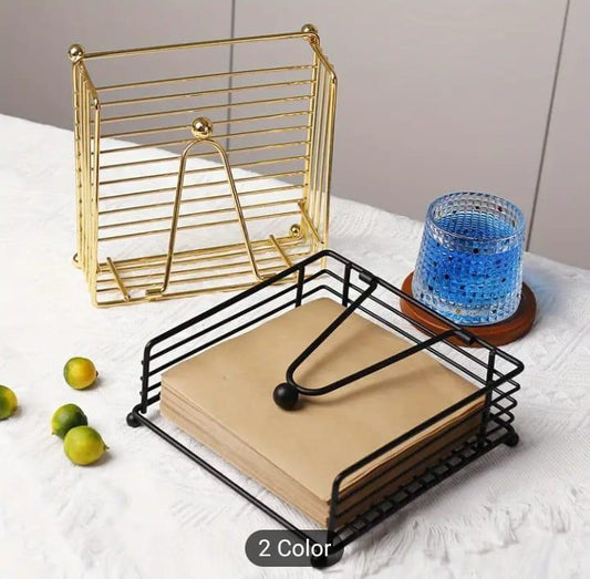 Golden Iron Napkin Holder — Kitchen & Dining Decor