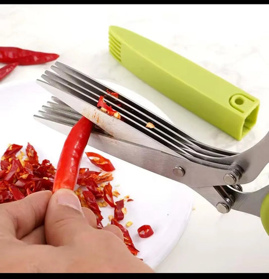 5-Layer Stainless Steel Scallion Scissors