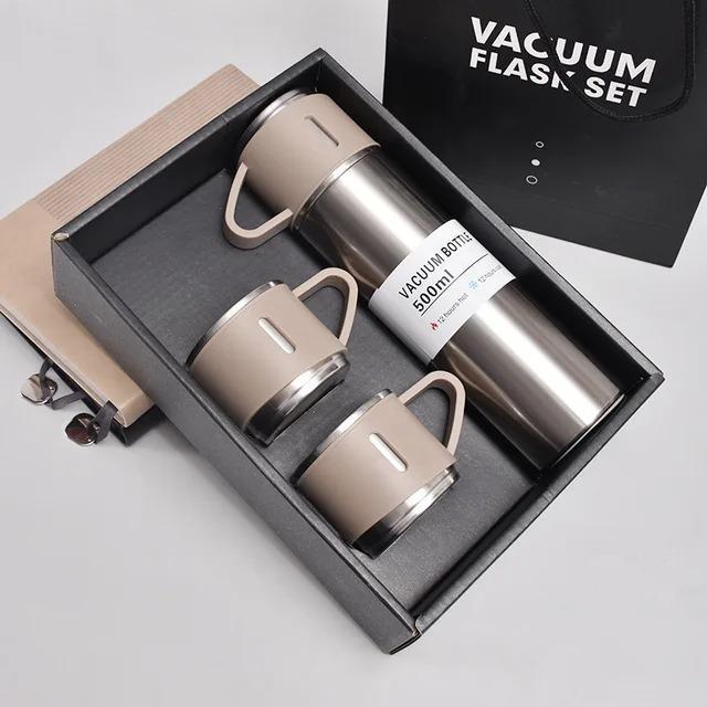 Stainless Steel Vacuum Flask Set of 3 — 500ml