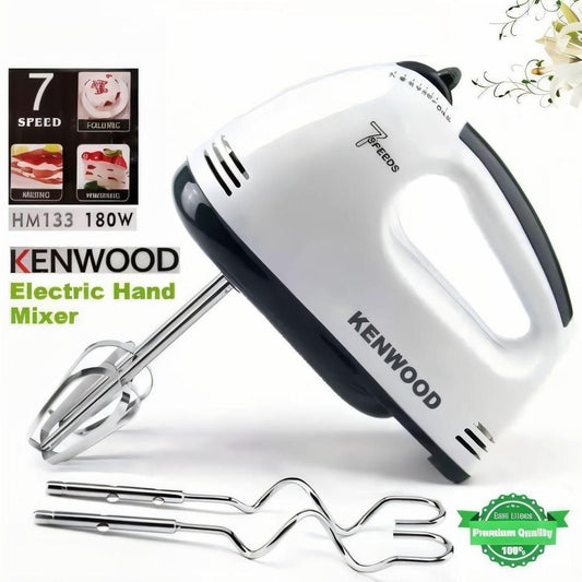 7-Speed Hand Mixer for Baking — White