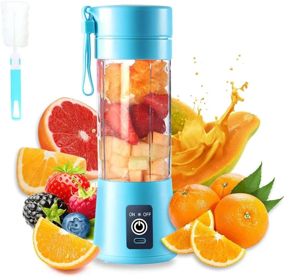 Portable Electric juicer Blender Blue ABS plastic(pink, blue)