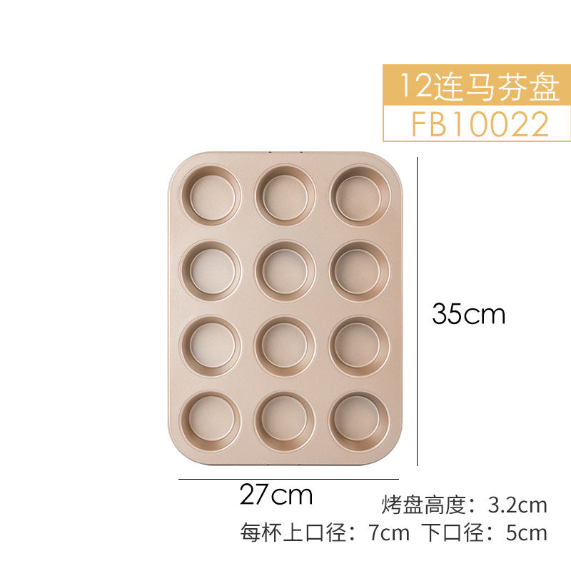 Non-Stick Muffin Pan — 12 Cups Heavy Carbon Steel