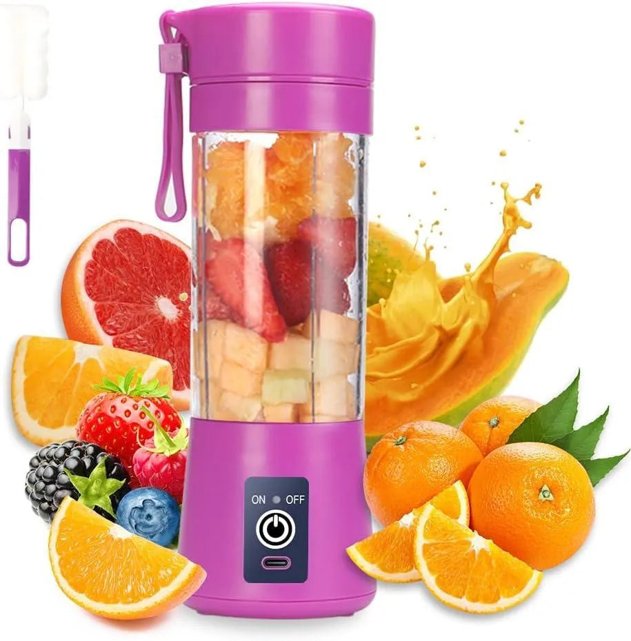 Portable Electric juicer Blender Blue ABS plastic(pink, blue)