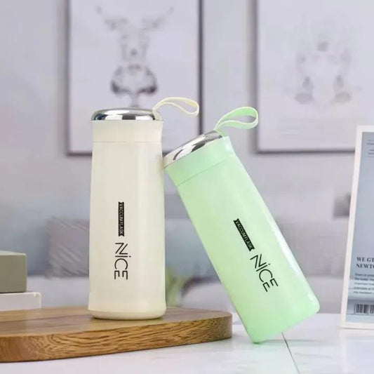 Insulated Glass Water Bottles — Set of 2 (400ml)