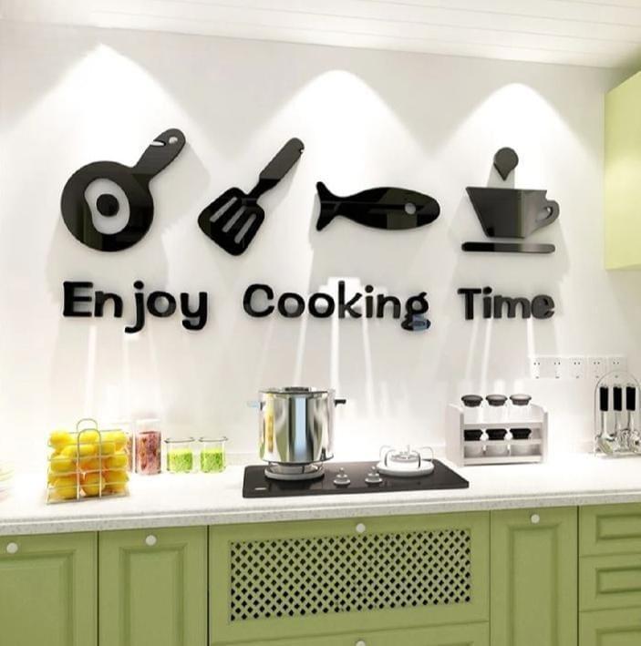 3D Kitchen Wall Art Set — Modern Home Decor