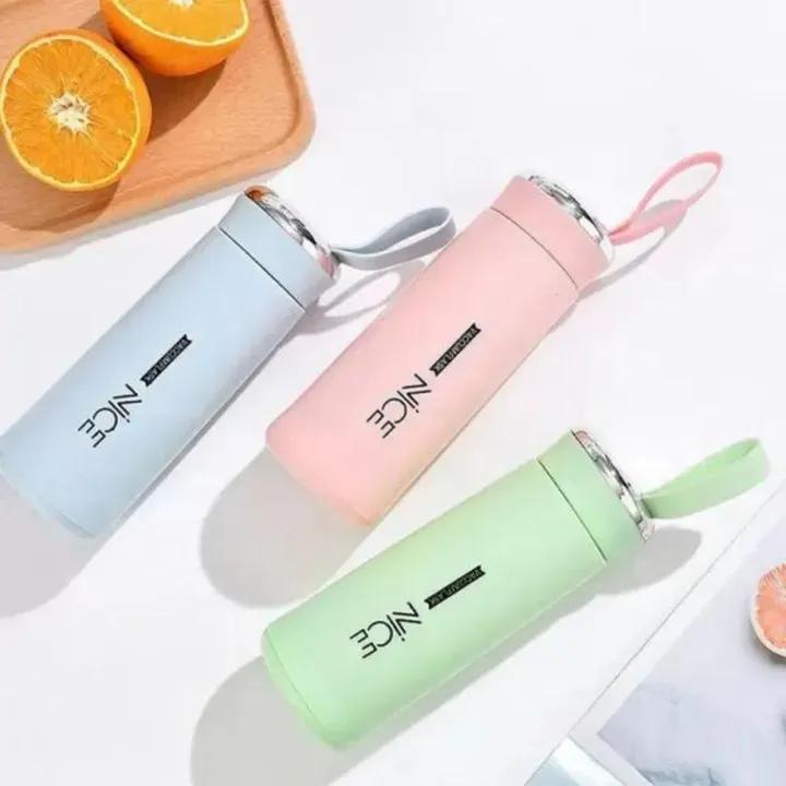 Insulated Glass Water Bottles — Set of 2 (400ml)