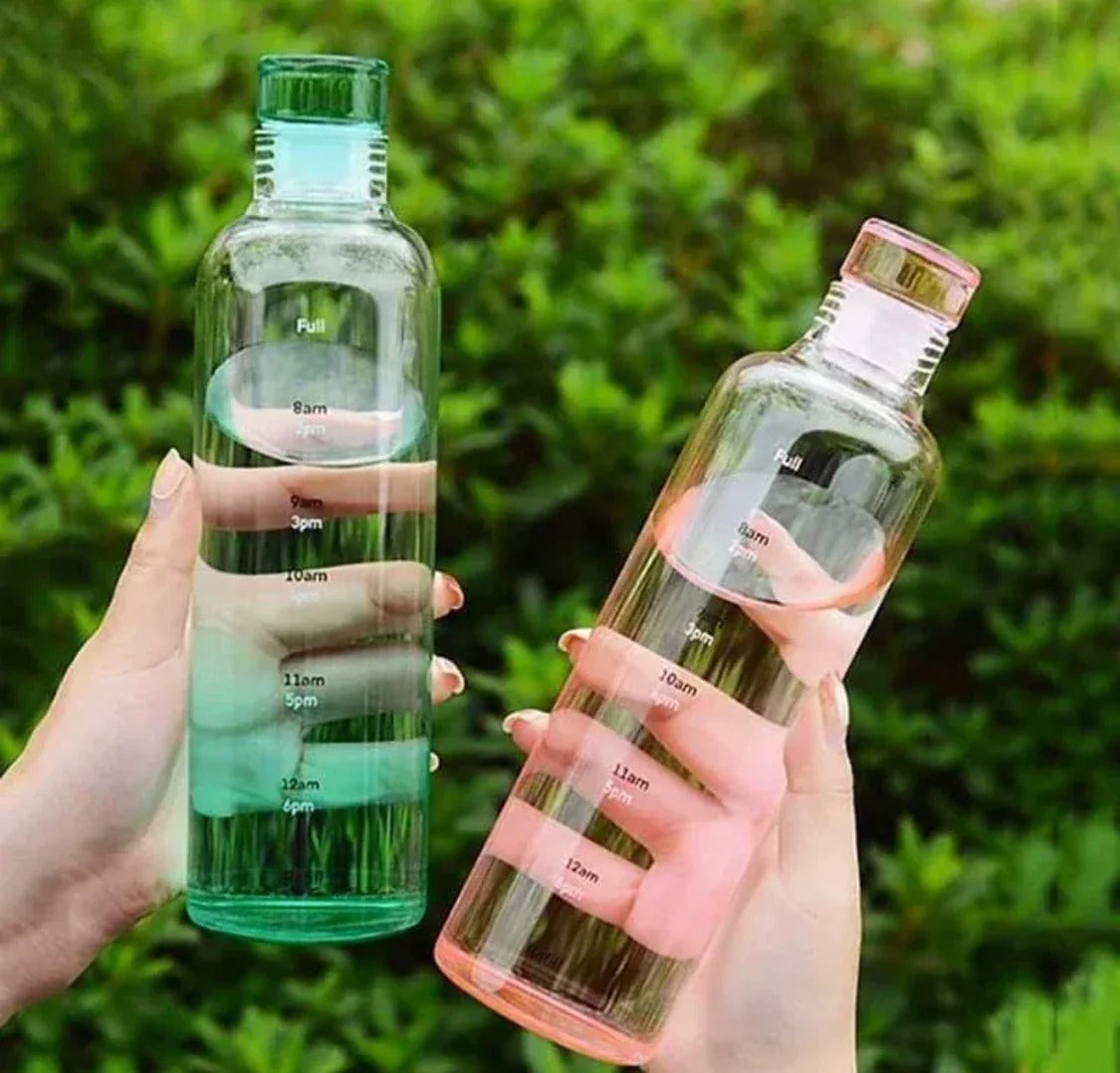 Transparent  Water Bottle 500ml Durable Lightweight And Easy To Carry | Random Colour