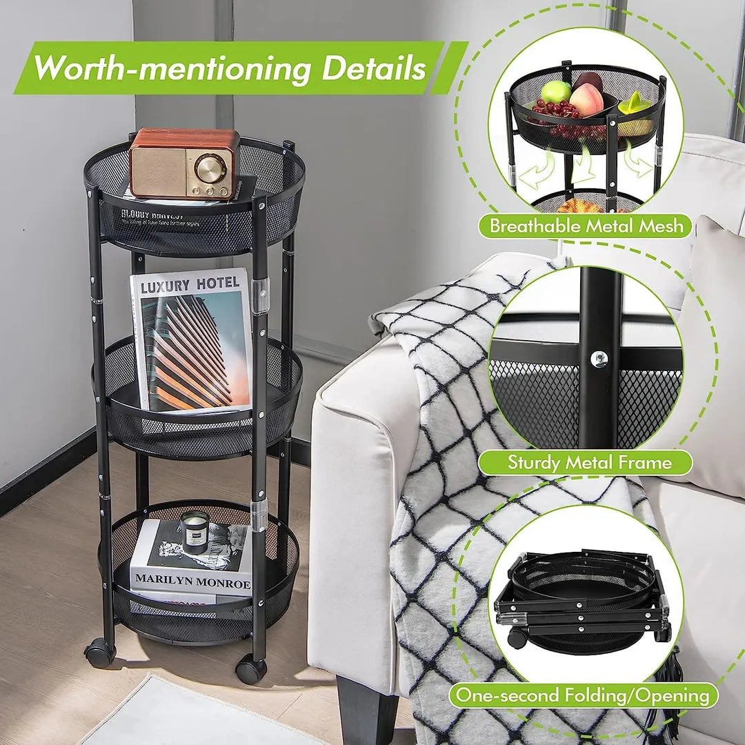 Premium Iron Rod Storage Basket – Sleek & Durable