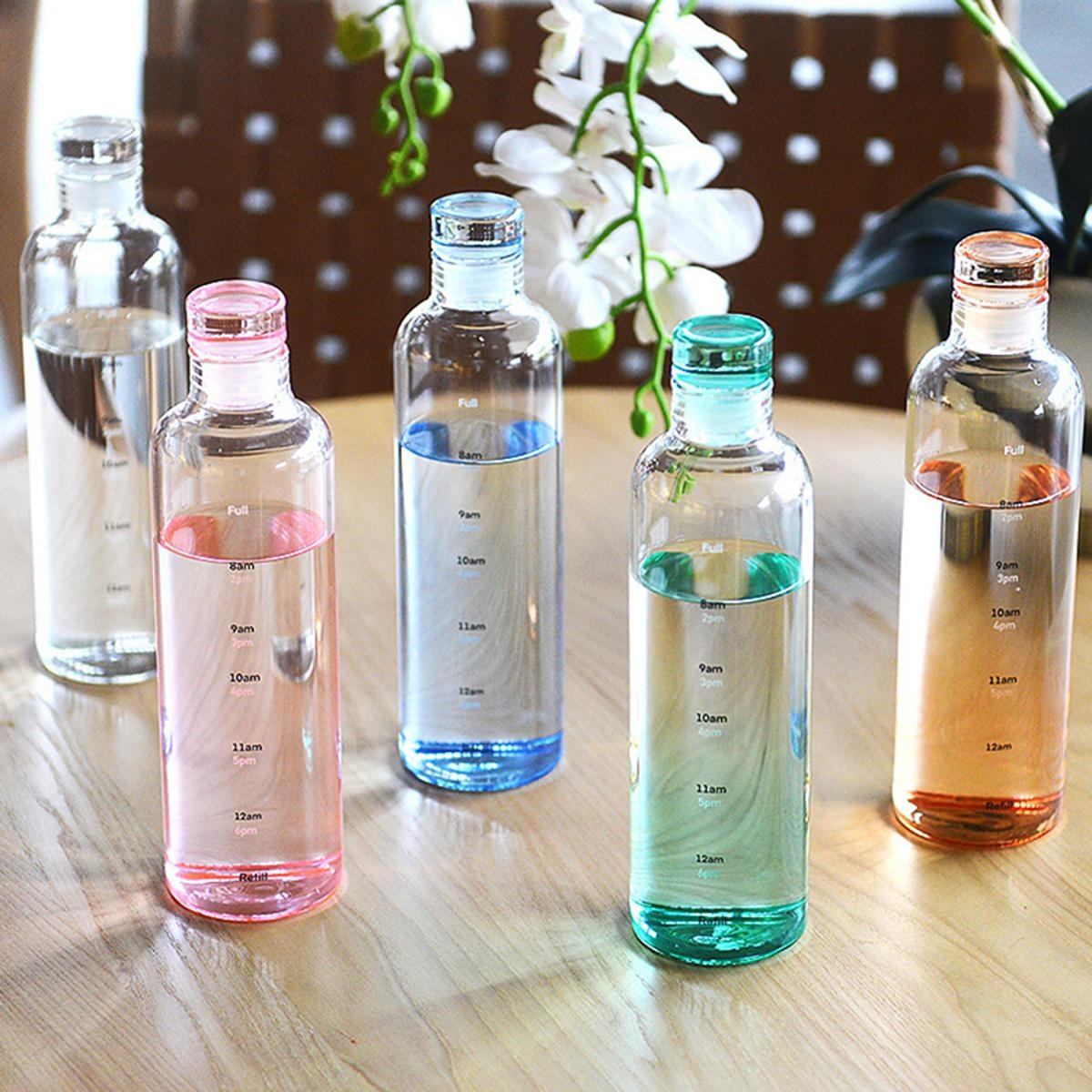 Transparent  Water Bottle 500ml Durable Lightweight And Easy To Carry | Random Colour