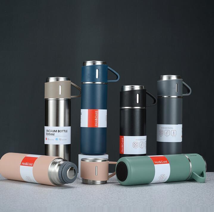 Stainless Steel Vacuum Flask Set of 3 — 500ml