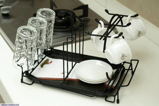 Black Stainless Steel Dish Rack