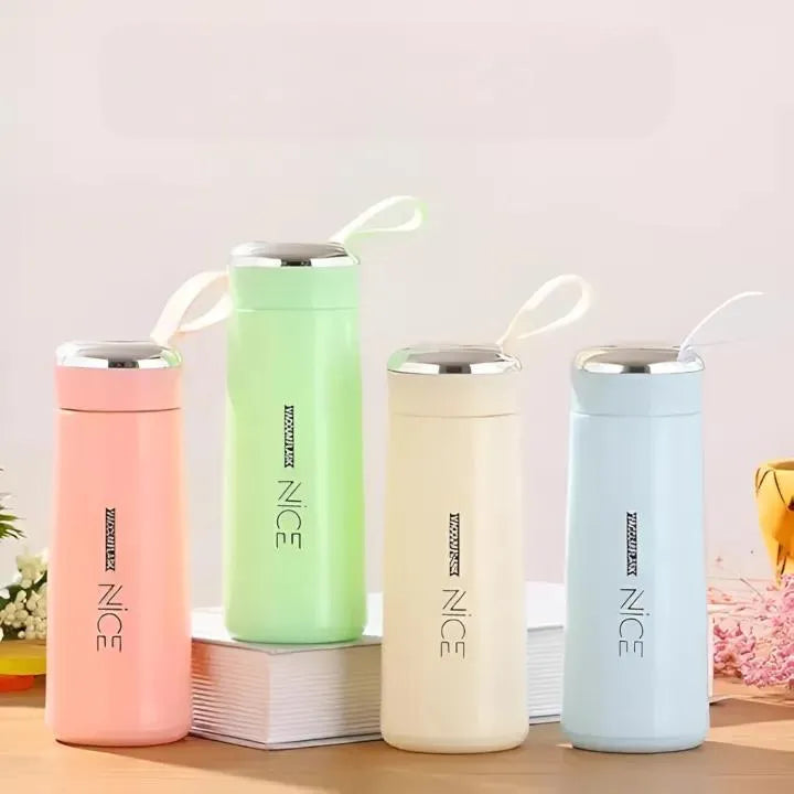 Insulated Glass Water Bottles — Set of 2 (400ml)